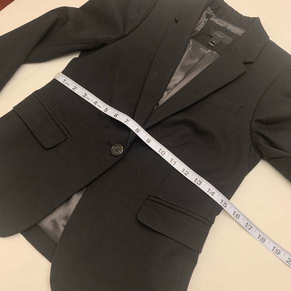 J. Crew black one button blazer puffy sleeves size 0 - Picture 12 of 15